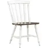 Al Fresco Slat Back Dining Chair in Graphite & Whitestone Wood (Set of 2)
