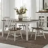 Al Fresco 5-Piece Dining Set in Graphite & White Wood