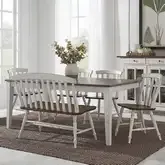 Al Fresco 6-Piece Dining Set in Graphite & White Wood