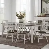 Al Fresco 7-Piece Dining Set in Graphite & White Wood
