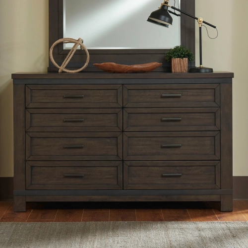 Thornwood Hills 8-Drawer Dresser in Rustic Gray
