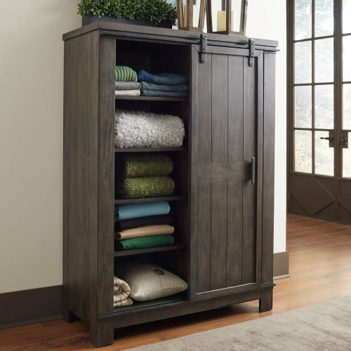 Thornwood Hills Sliding Door Chest in Rustic Gray