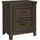 Thornwood Hills 2-Drawer Nightstand in Distressed Gray
