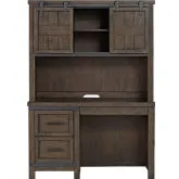 Thornwood Hills Student Desk & Hutch in Distressed Gray