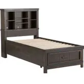 Thornwood Hills Twin Bookcase Bed in Distressed Gray