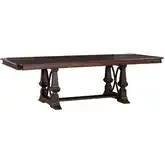 Providence Park 102" Extension Trestle Dining Table in Chateau Brown Wood