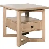 Proximity Place End Table in Barley Buff Wood