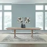 Brentwood 102" Double Pedestal Dining Table in Sandstone Brown Wood