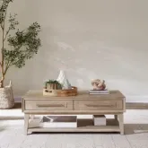 Brentwood Coffee Cocktail Table in Sandstone Wood