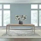 Brentwood 92" Extension Dining Table in Sandstone Brown Wood