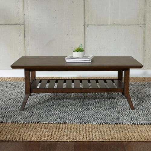 Ventura Blvd Cocktail Table in Bronze Spice Wood