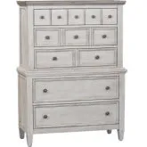 Heartland 5-Drawer Chest in Antique White & Tobacco