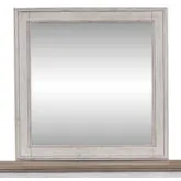 Heartland Landscape Mirror in Antique White & Tobacco