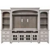 Heartland Entertainment Center in Antique White & Tobacco