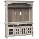 Heartland Entertainment Center in Antique White & Tobacco