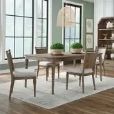 Hickory Grove 5-Piece Dining Set in Heirloom Brown Wood