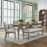 Hickory Grove 6-Piece Dining Set in Heirloom Brown Wood