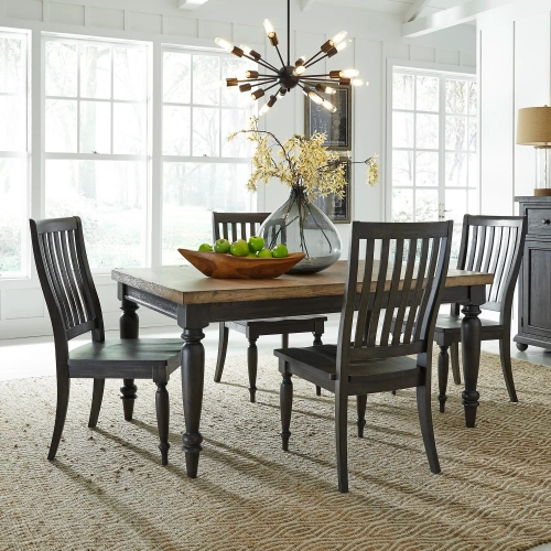 Harvest Home 5-Piece Dining Set in Chalkboard Wood