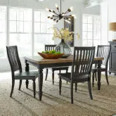 Harvest Home 5-Piece Dining Set in Chalkboard Wood