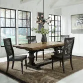 Harvest Home 5-Piece Dining Set in Chalkboard Wood