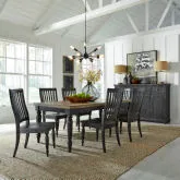 Harvest Home 7-Piece Dining Set in Chalkboard Wood