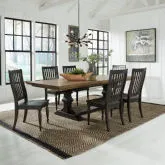Harvest Home 7-Piece Dining Set in Chalkboard Wood