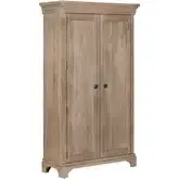 Haven Hills Armoire in Camel Beige Brown Wood