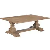 Haven Hills Coffee Cocktail Table in Camel Beige Brown Wood
