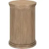 Haven Hills Round Chairside Table in Camel Beige Brown Wood