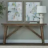 Carolina Park Sofa Table in Amber Brown Wood