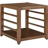 Shaker Lakes End Table in Harvest Brown Wood