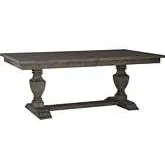 Westfield 102" Trestle Dining Table in Havana Brown Wood