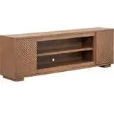 Easton 84 Inch Fireplace TV Console in Urban Bronze Wood