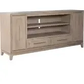 Brentwood 80 Inch Fireplace TV Console in Sandstone Wood