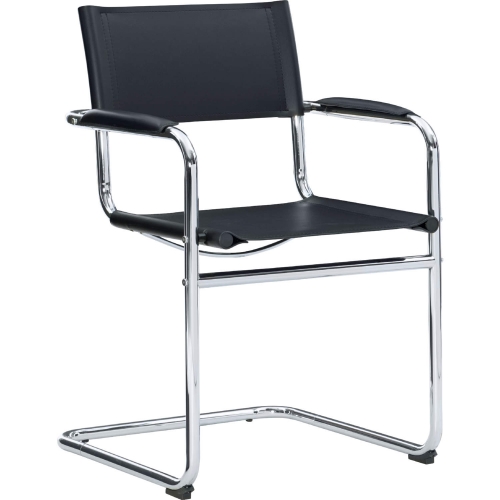 Calif Bar Stool in Coffee Brown Leatherette & Metal