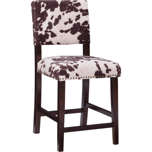 Corey Counter Stool in Udder Madness Brown Print Microfiber