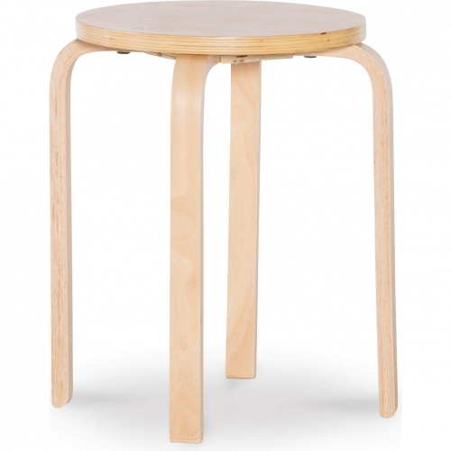 Linon 17" Bentwood Stool in Natural Finish (Set of 4)