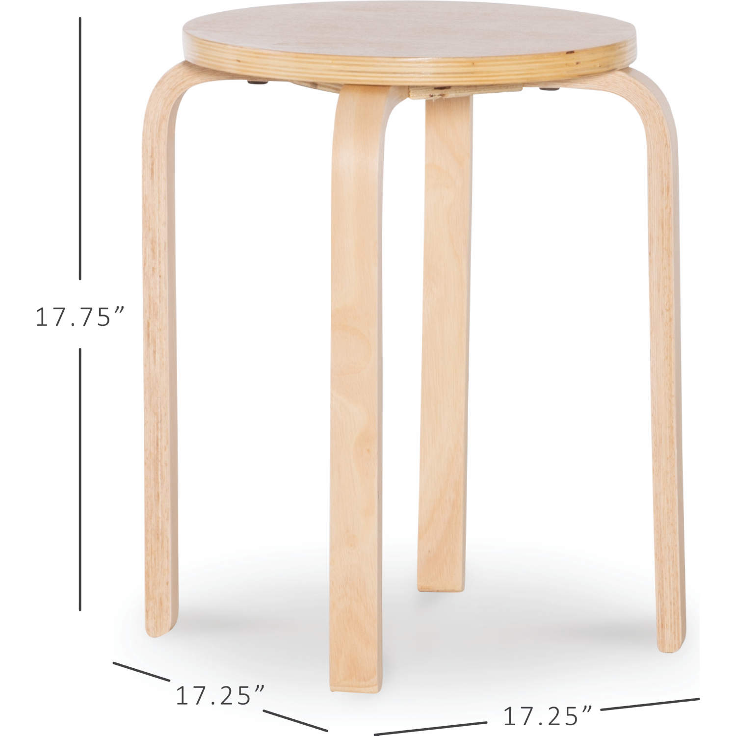 Linon Bentwood Stool - Thumbnail 5
