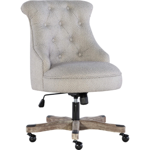 Sinclair Office Chair in Light Gray Fabric & Gray Wash Finish