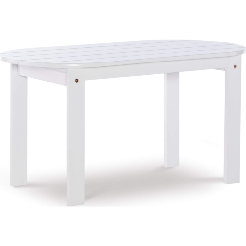 Adirondack Outdoor Coffee Table in White Finish Wood