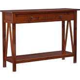 Titian Console Table in Antique Tobacco Finish Wood