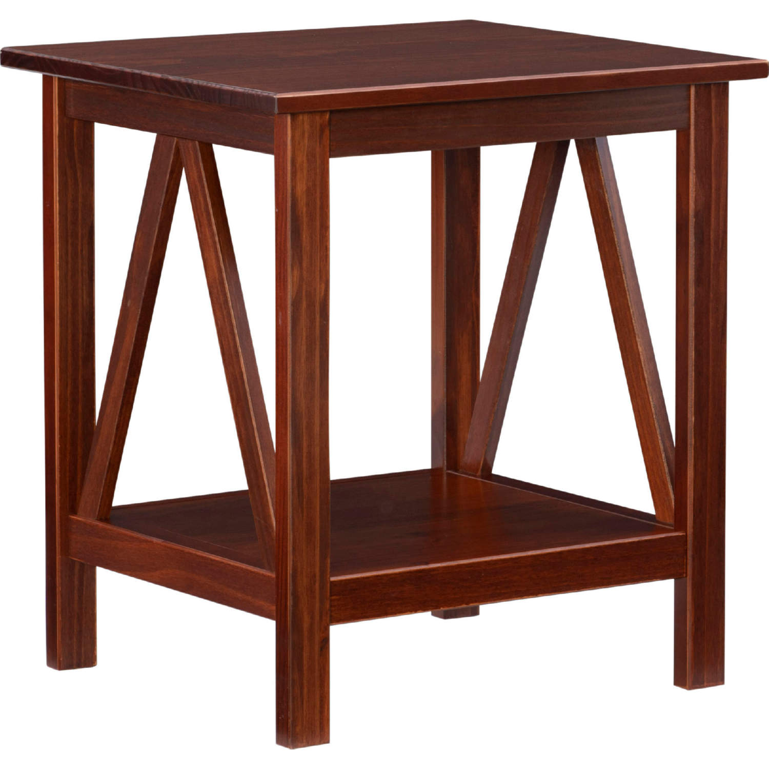 tobacco finish furniture Linon Titian Antique Tobacco End Table