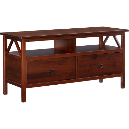 Titian 43" TV Stand in Antique Tobacco Finish Wood