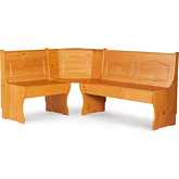 Chelsea Nook Corner Unit in Honey Brown Finish Wood