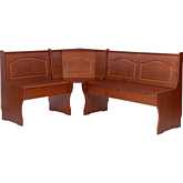 Chelsea Nook Corner Unit in Walnut Brown Finish Wood