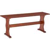 Chelsea Nook Simple Bench in Walnut Brown Finish Wood