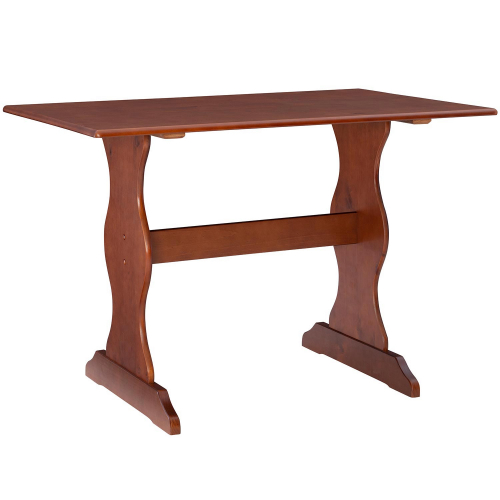 Chelsea 43" Nook Dining Table in Walnut Brown Finish Wood