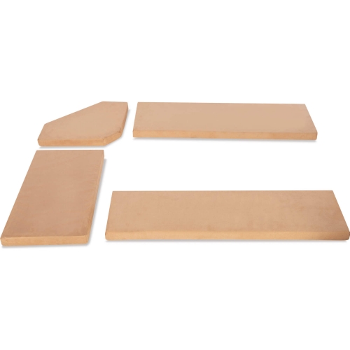 Chelsea 4 Piece Corner Dining Nook Cushion ONLY Set in Beige Microfiber