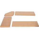 Chelsea 4 Piece Corner Dining Nook Cushion ONLY Set in Beige Microfiber