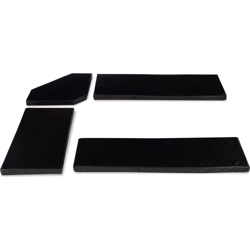 Chelsea 4 Piece Corner Dining Nook Cushion ONLY Set in Brown Leatherette